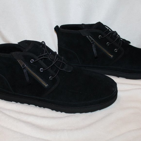 NIB UGG MEN'S NEUMEL CHUKKA ZIP UP ANKLE BOOTS BLACK 17 - Picture 2 of 6